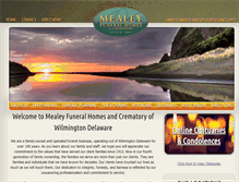 Tablet Screenshot of mealeyfuneralhomes.com